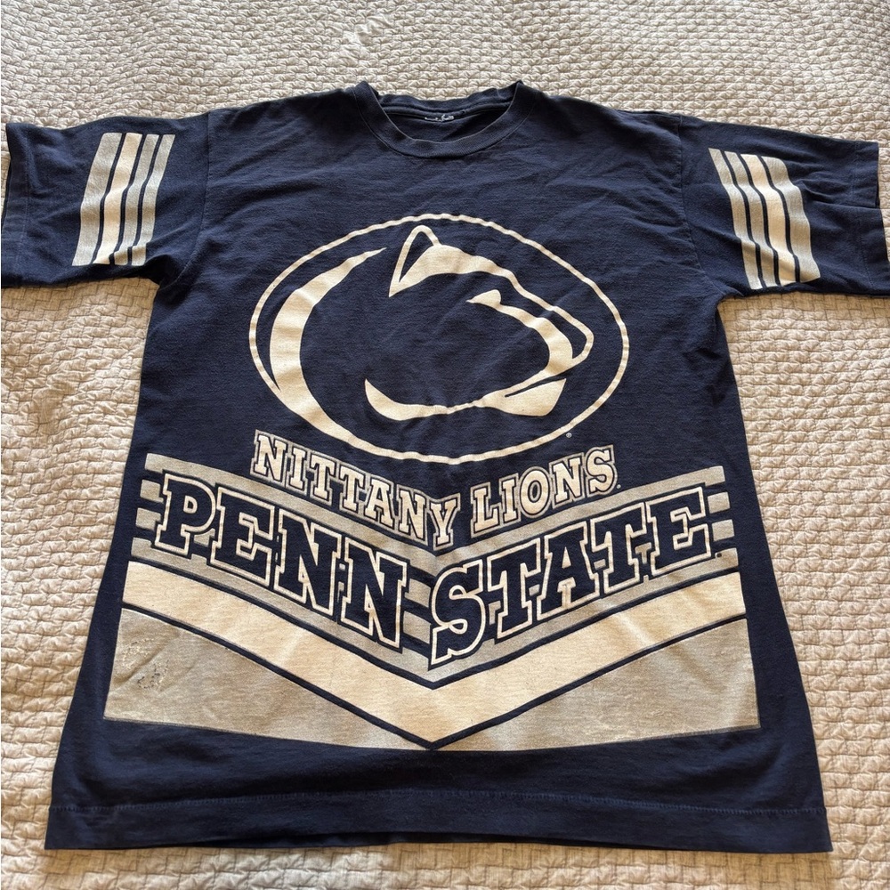 Vintage 90s Penn State Nittany Lions AOP Size L Salem Cut Tag